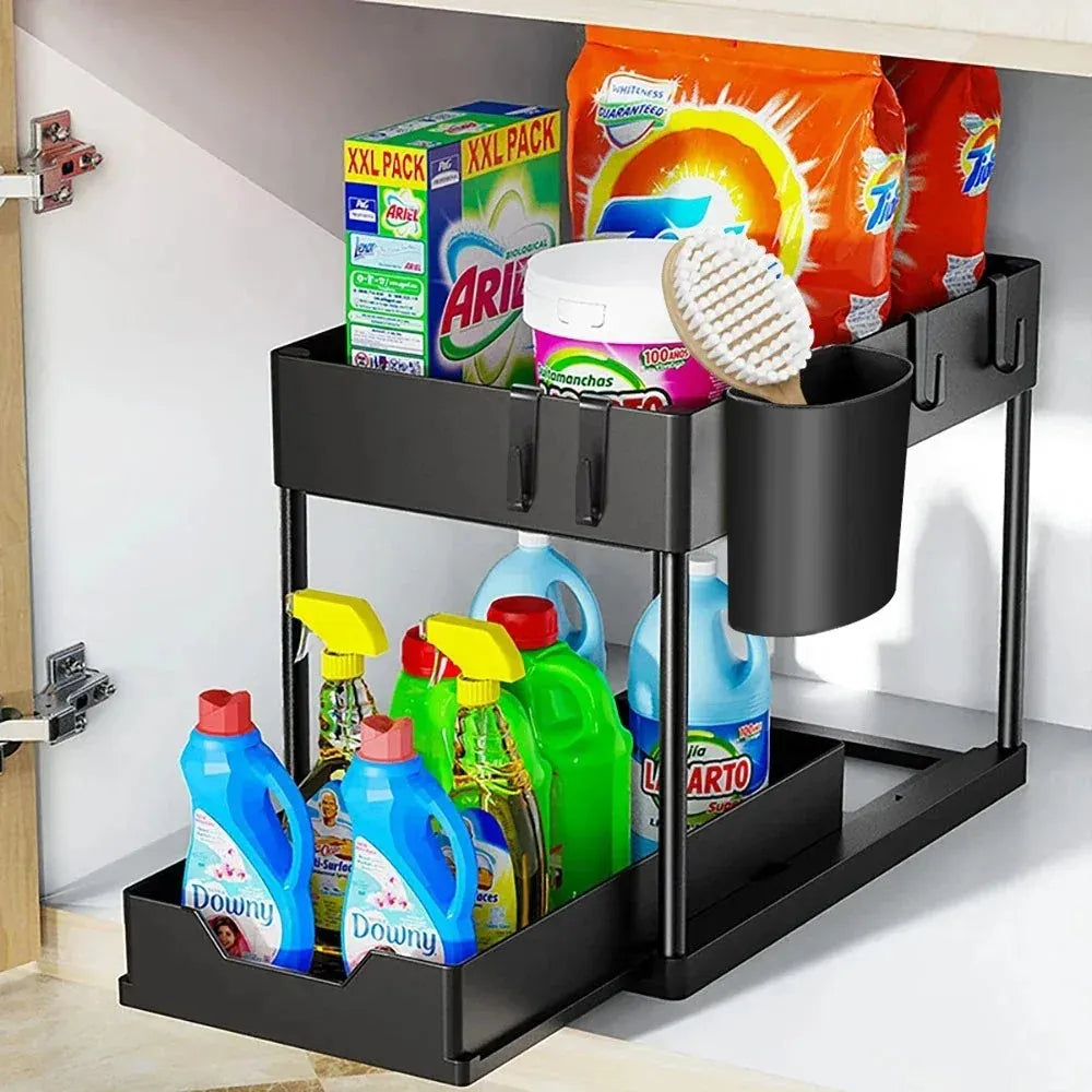 Sliding Cabinet Storage Rack